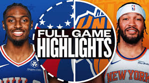 Teilnehmer: 76ers gegen New York Knicks Spielerstatistiken Spiel